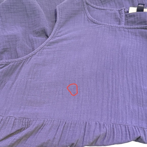 Universal Thread Crinkle Gauze Tiered Dress Size XL Gray Cotton BOHO Cottage - Picture 6 of 10